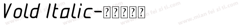 Vold Italic字体转换